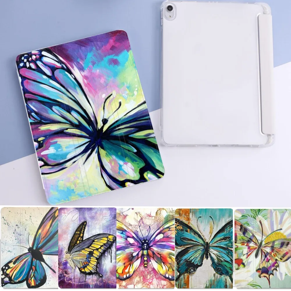 

Чехол с бабочкой для планшета iPad 10 "2 2021 Pro 11 9,7 Mini 6 5 12,9 Air 5 4 3 2, умный чехол с iPad 9-го 6-го 7-го 8-го поколения
