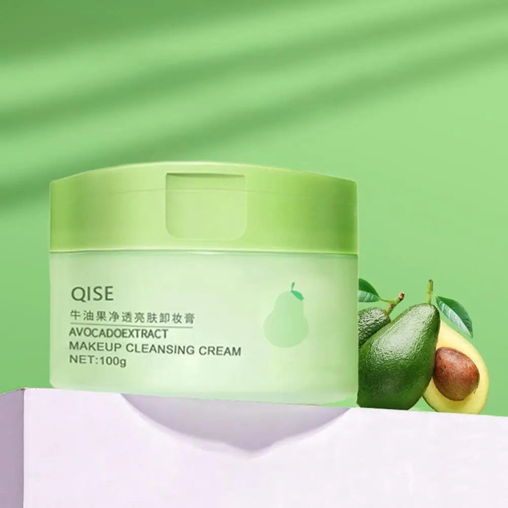 

100g Avocado Cleansing Balm Make Up Cleansing Balm Skin Cleanser Remover Blackhead Gentle Pore Makeup Remover Clean Care J2V8