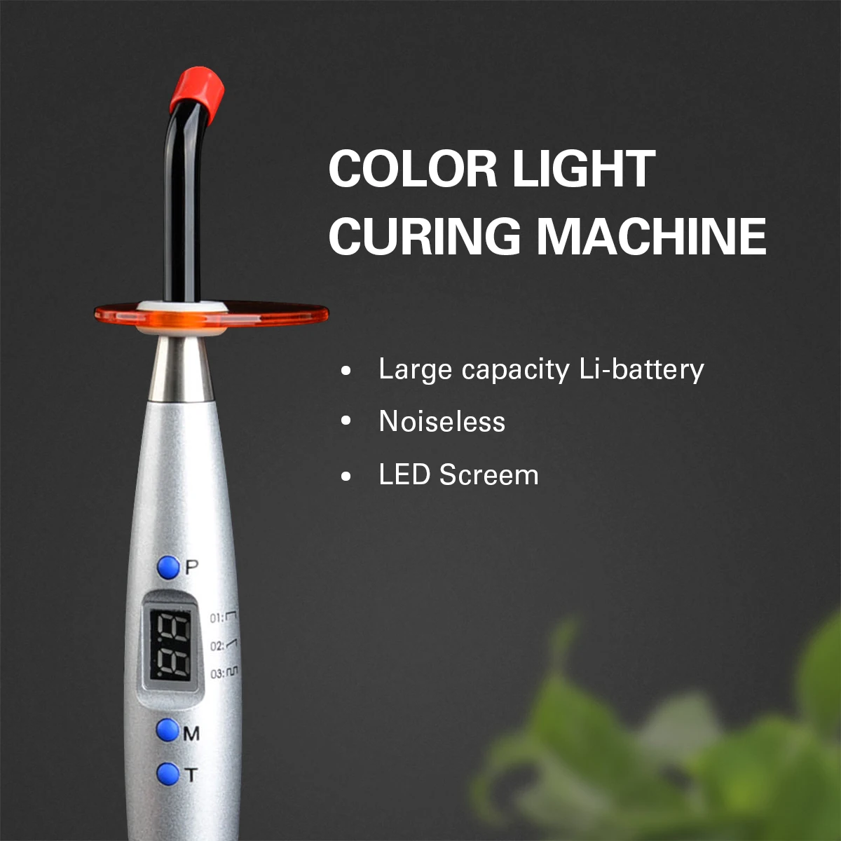 LED Dental Photopolymerizer Cordless Curing Lamp 5W≥1200mw/c㎡ Blue-ray Light Dentistry Filling Tooth Material Solidify Tools