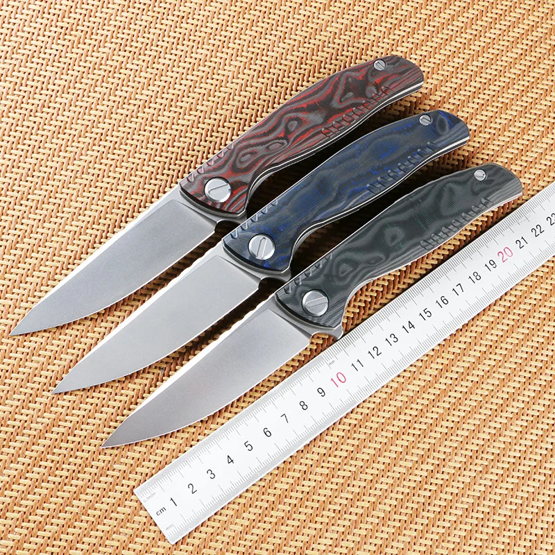 Складной нож Green Thorn F3ns K110 с рукояткой из титана и углеродного волокна походный
