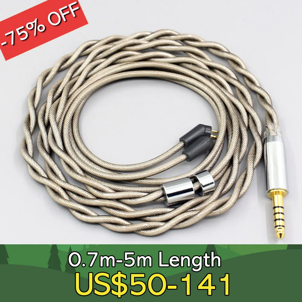 Type6 756 core 7n Litz OCC Silver Plated Earphone Cable For Etymotic ER4B ER4PT ER4S ER6I ER4 2pin 2 core 2.8mm LN007836