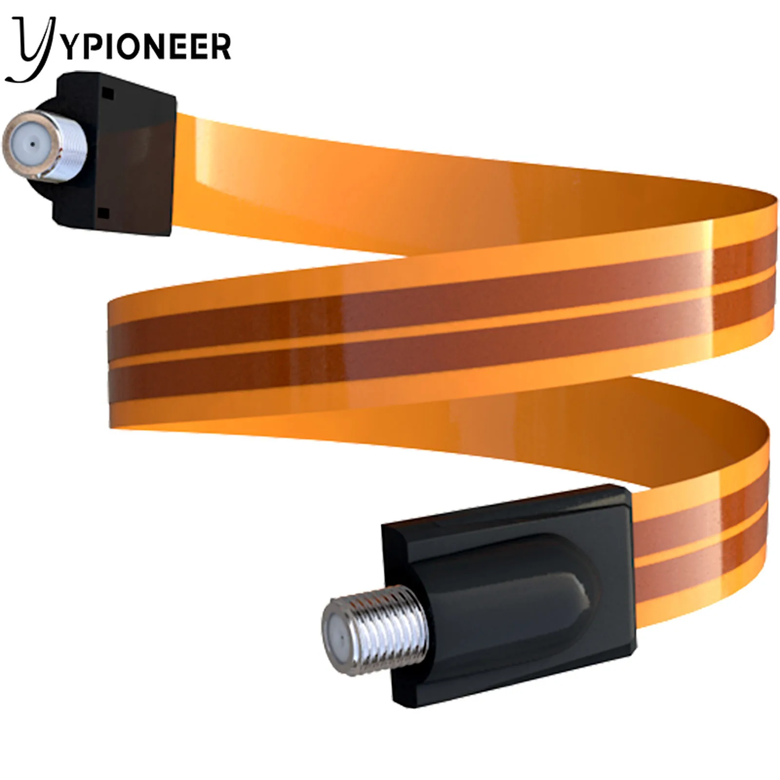 YPioneer T10022 F Female Connector Flat Coaxial Cable Pass Home/ Car WINDOW DOOR for Satellite Antenna TV on.Женский разъем YPioneer T10022 F, плоский коаксиальный кабель, проходящий через домашнее/автомобильное ОКНО/ДВЕРЬ для спутниковой антенны ТВ.
