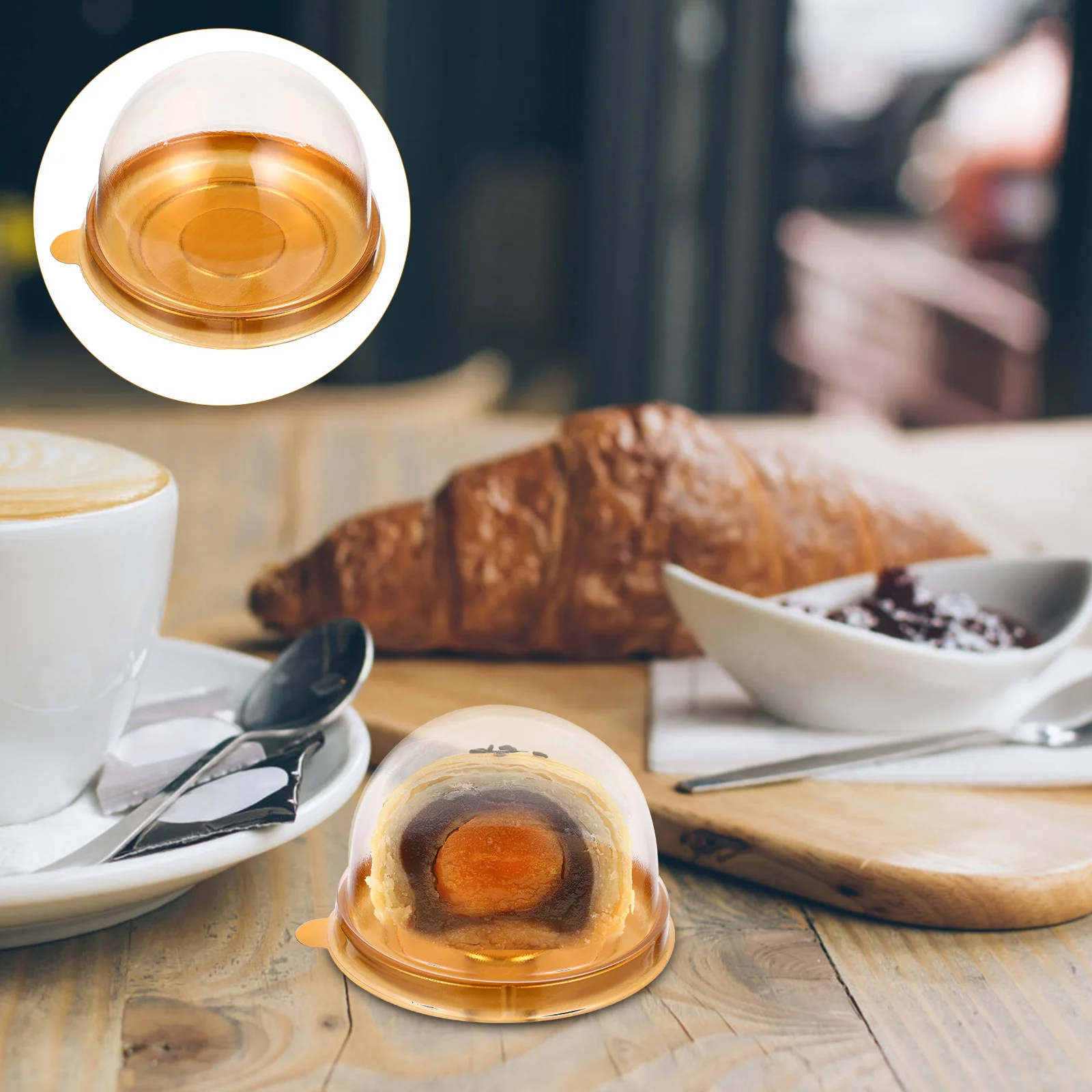 

Box Dome Cake Cupcake Mini Container Boxesindividual Clear Mooncakeround Packing Muffin Chocolate Bomb Cookie Pie Holder Muffins