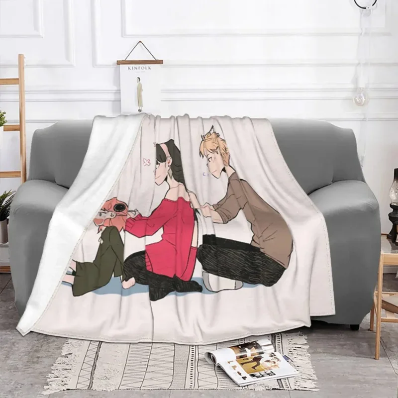 

Anime Spy X Family Blanket Fleece Print Multifunction Super Warm Throw Blankets For Sofa Travel Bedding Throws
