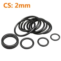 100 10pcs black o ring gasket cs 2mm od 5 230mm nbr automobile nitrile rubber round o type corrosion oil resistant seal washer
