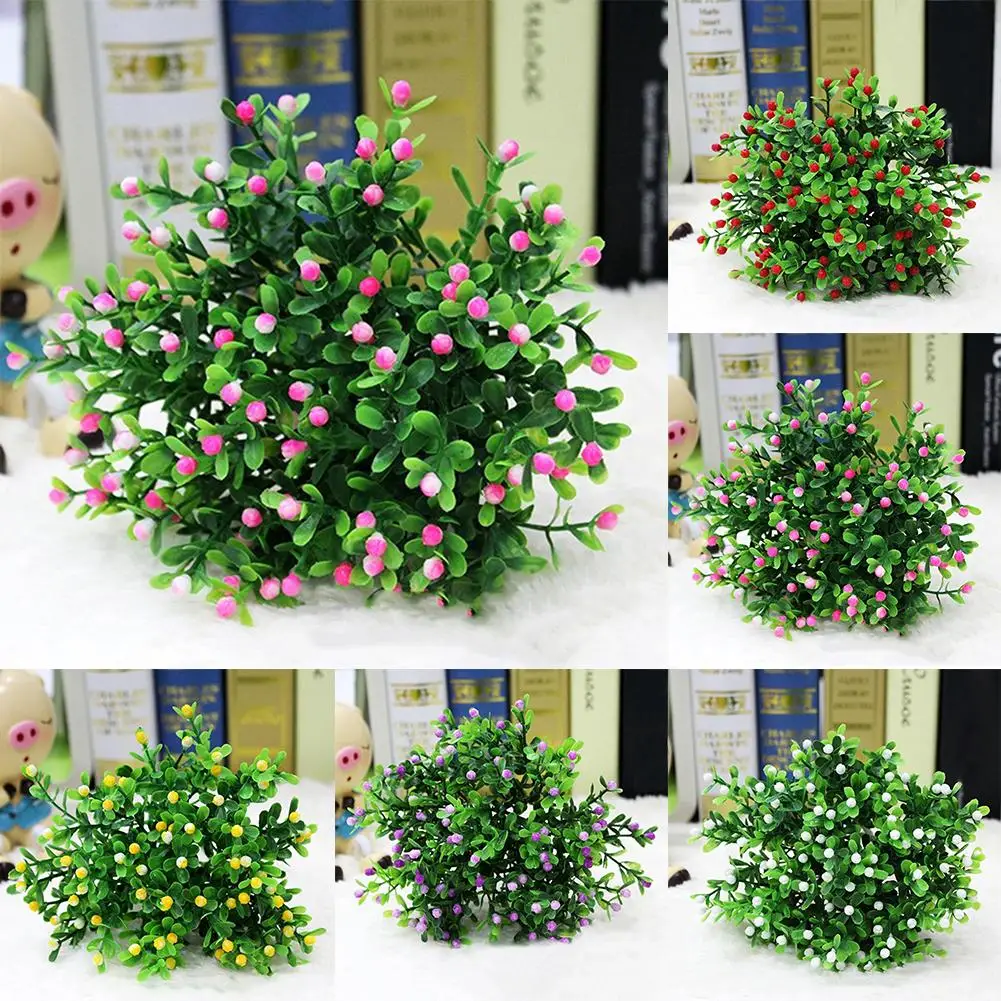 

40%HOTArtificial Plant Vivid Realistic Appearance Photo Props Home Decoration Fake Greenery Grass for Living Room