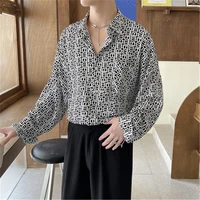 original mens shirts print design oversized shirt for men long sleeve blouse social japanese fashion boys vintage clothes 2022