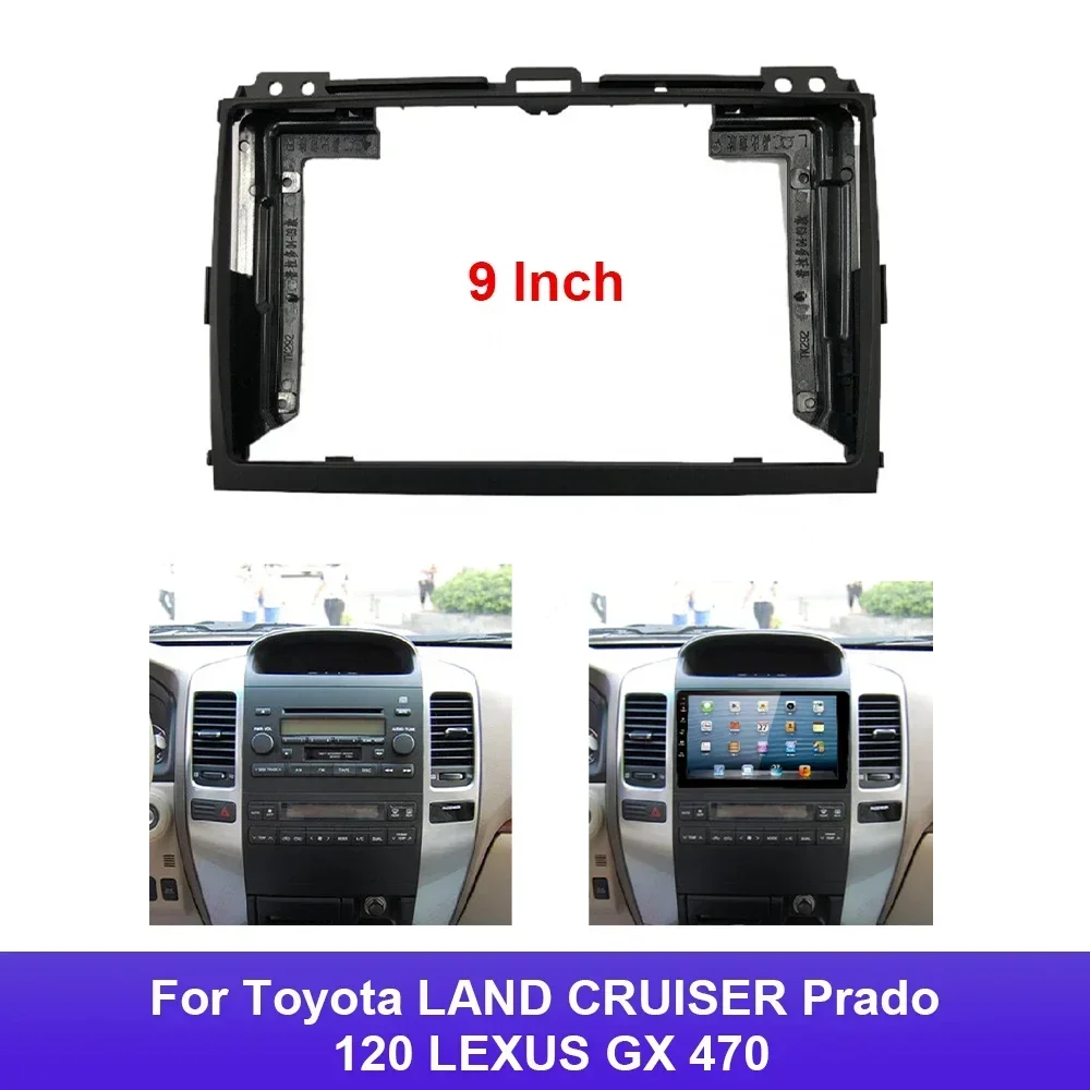 9-дюймовая рамка автомобильного радио для Toyota LAND CRUISER Prado 120 LEXUS GX 470 стерео панель