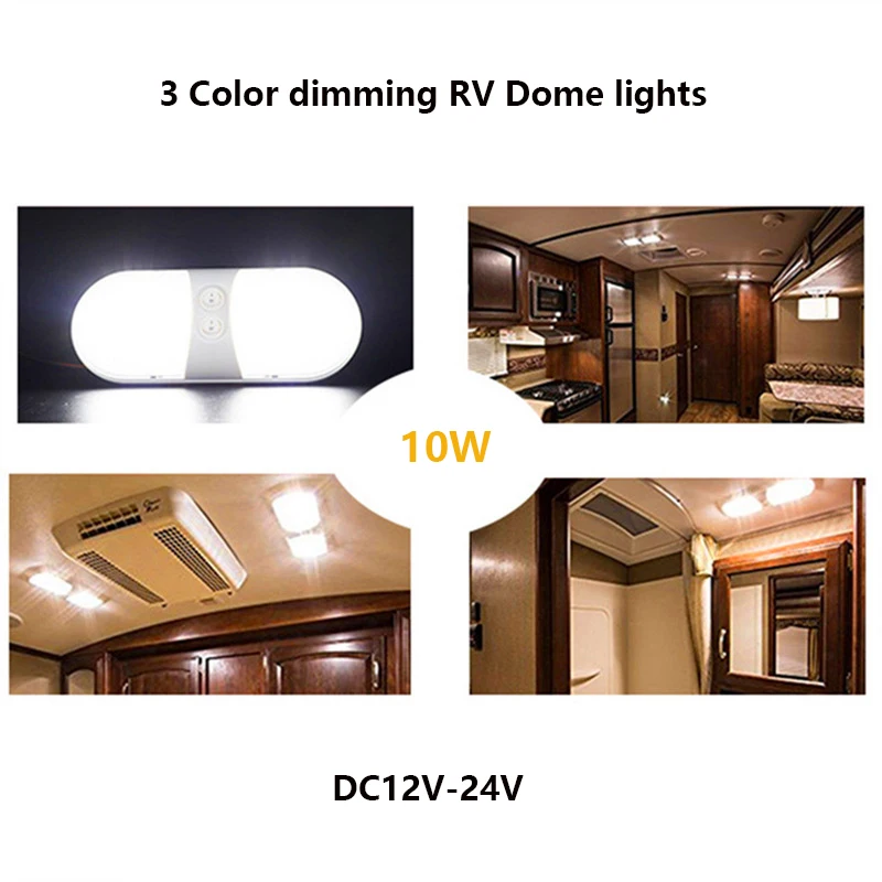 Светодиодный потолочный светильник для автодома с тремя цветами безэлектродный