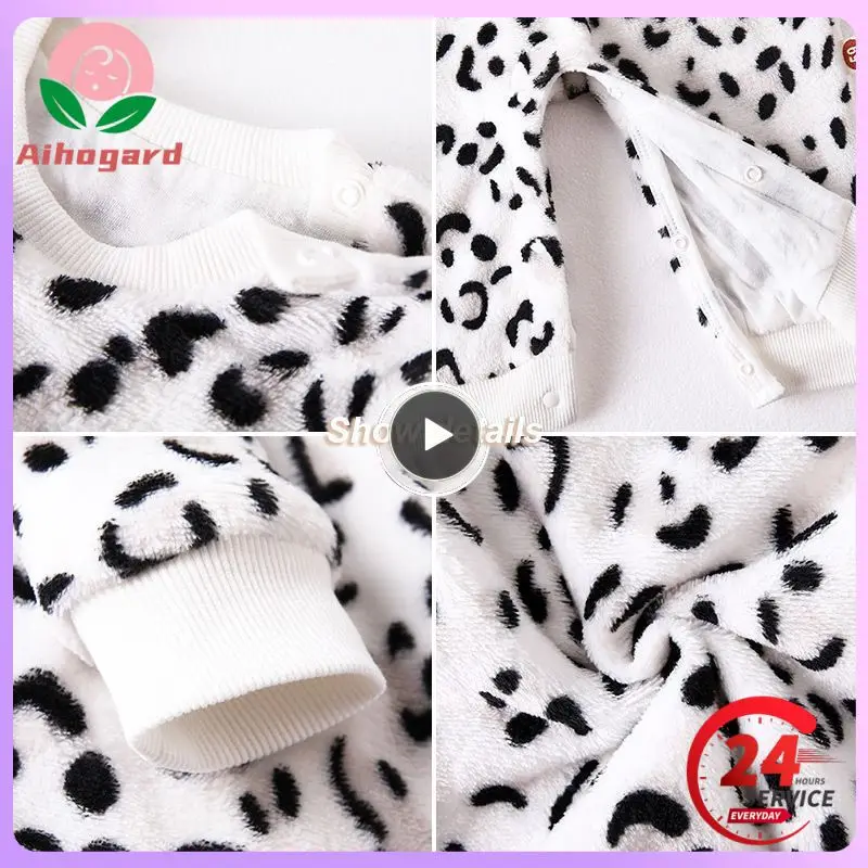 

Newborn Baby Winter Romper One-piece Coral Fleece Overalls Costumes Long Sleeve Jumpsuit For 0-2Y Baby Autumn Winter Romper Set