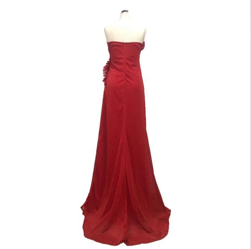 Vintage Party Dresses Women Evening Wrap Chest Split Wedding Floor-length Skirt Off-the-shoulder Sleeveless Dress Woman Vestidos