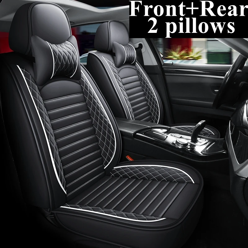 

Dingdian Front+Rear Leather Car Seat Cover Set for Seat Toledo Leon IBX IBL Ibiza Exeo Ateca Arona Altea Automobiles Seat Covers