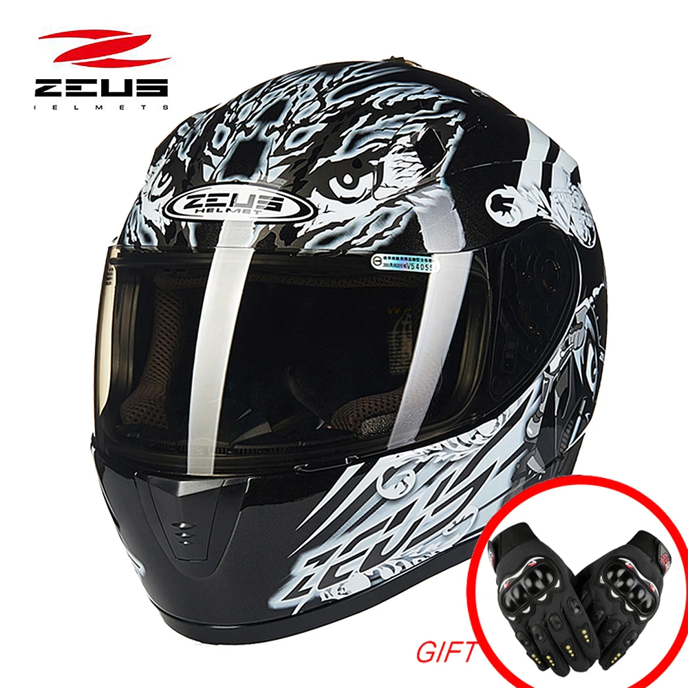 

M-XXXL ZEUS Motorcycle Full Face Helmets Motorbike ECE DOT ABS Helmet Anti-glare deceleration top Protective Gear helmets