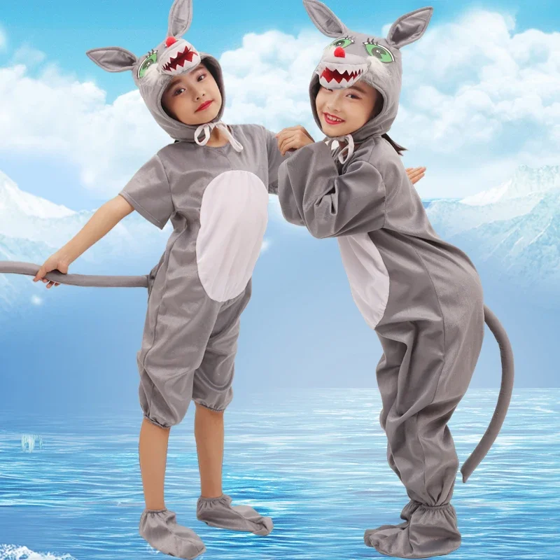 Новый костюм для выступления с животными Детский большим Серым Волком