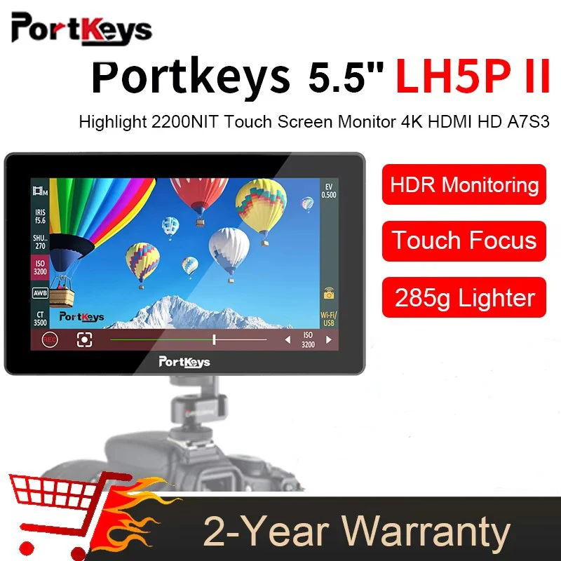Монитор с сенсорным экраном Portkeys LH5P II 5 &quot2200NIT