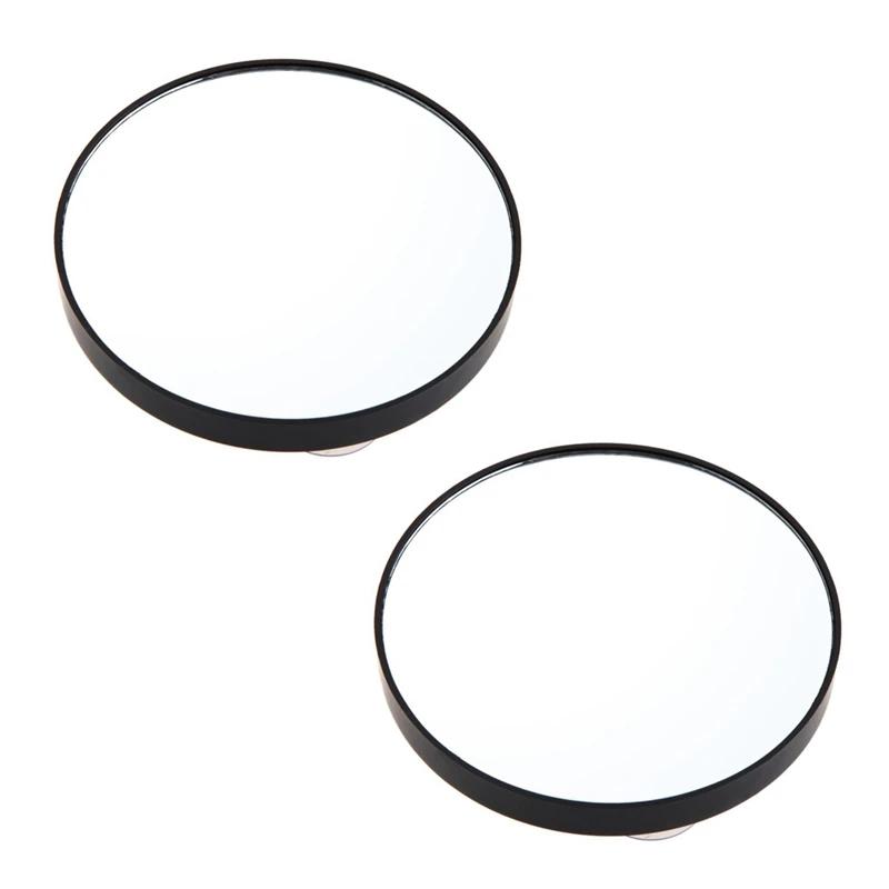 

2Pcs 10X Makeup Mirror Magnifying Mirror With Two Suction Cups Makeup Tools Round Mirror Big Mirror Ten Times Black