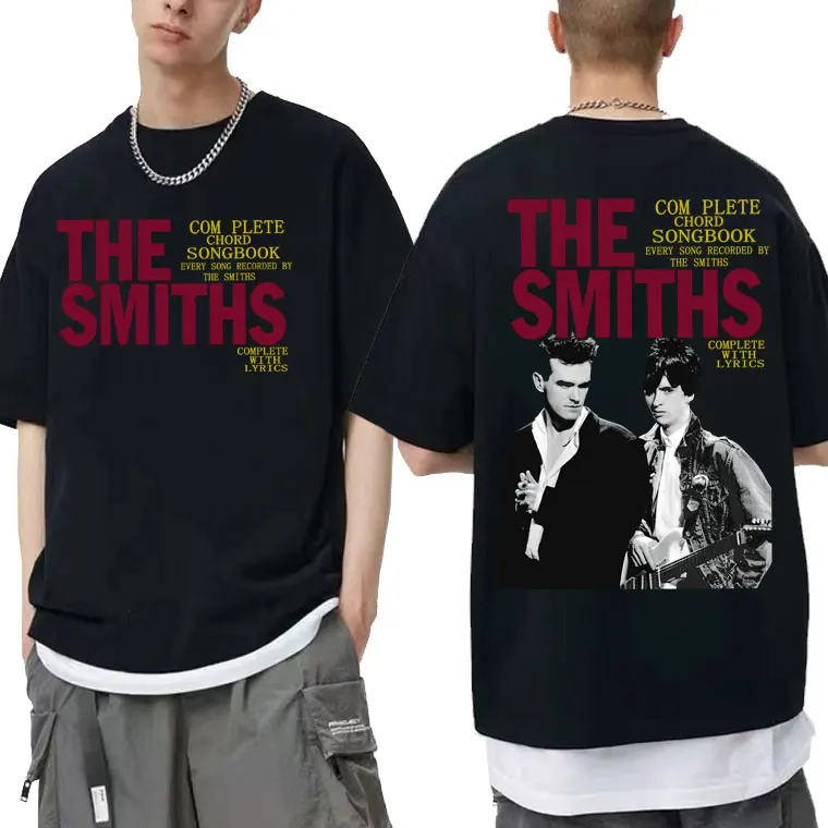 

British Rock Band The Smiths Graphics Tshirt Tops Men Sweat Casual T Shirt Male Hip Hop Short Sleeve Tees Men's Fashion T-shirts