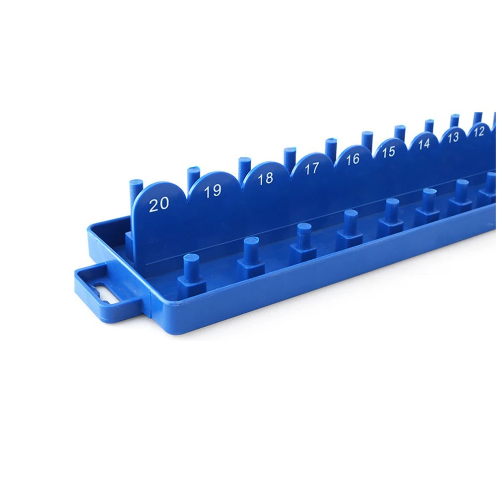 

1pc 3/8inch Metric Socket Storage Organizer Holder Bracket Plastic Socket Tray Rack Holder Storage For Socket Wrenches Organizer