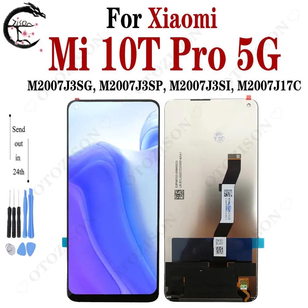 ЖК-дисплей с рамкой для Xiaomi Mi 10T Pro 5G жидкокристаллический дисплей M2007J3SG M2007J3SP