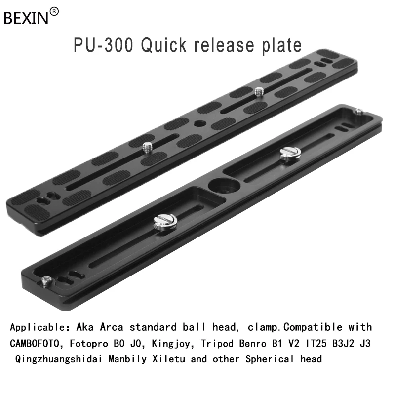 Buy BEXIN Universal Metal Arca Swiss Mount Adapter Quick Release Plate With 1/4 Screw For Benro Tripod Ball Head PU300/200/150/120 on