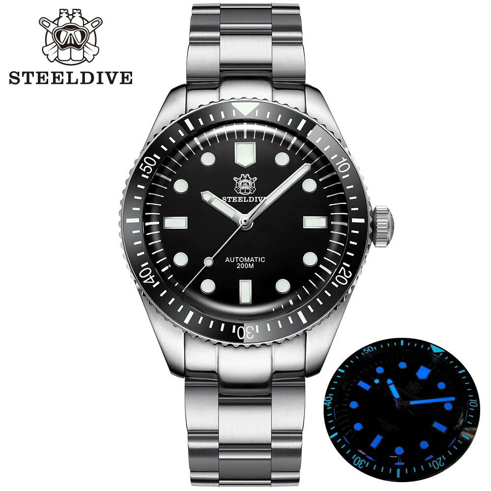 

Мужские механические часы STEELDIVE SD1965 42,1 мм 316L чехол NH35 часы с керамическим циферблатом модные наручные часы