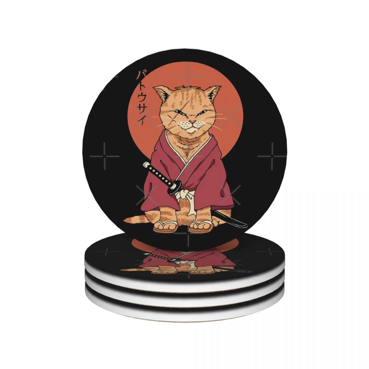 Керамические подставки Neko Battousai для кухонного бара (4 шт. в упаковке)