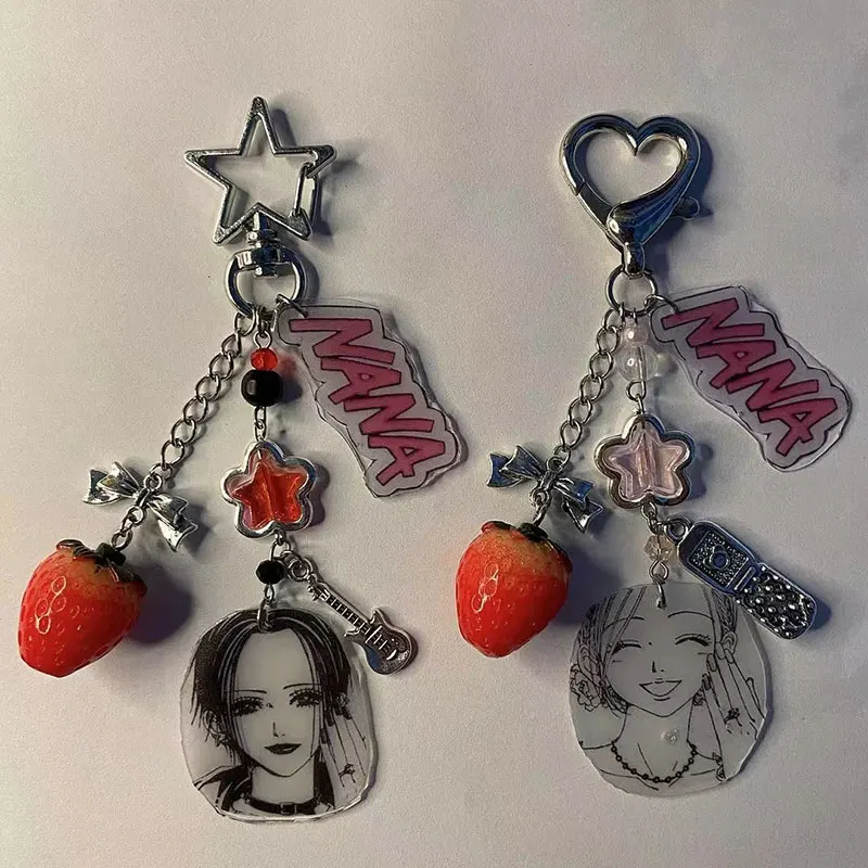 Брелок ручной работы в стиле бабушки клубника Лолита