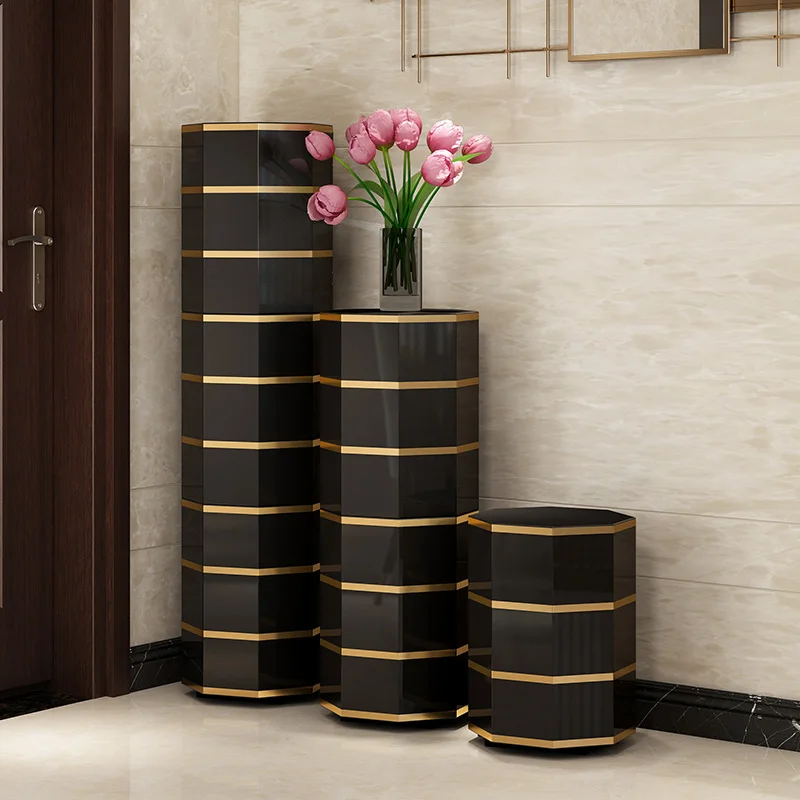 360 ° Вращающийся шкаф для обуви креативный светильник роскошный