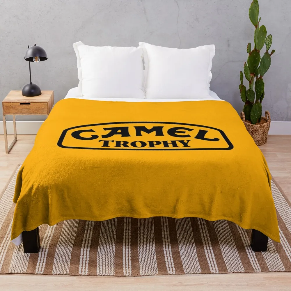 

Camel Trophy Black Throw Blanket sofa blanket with tassels