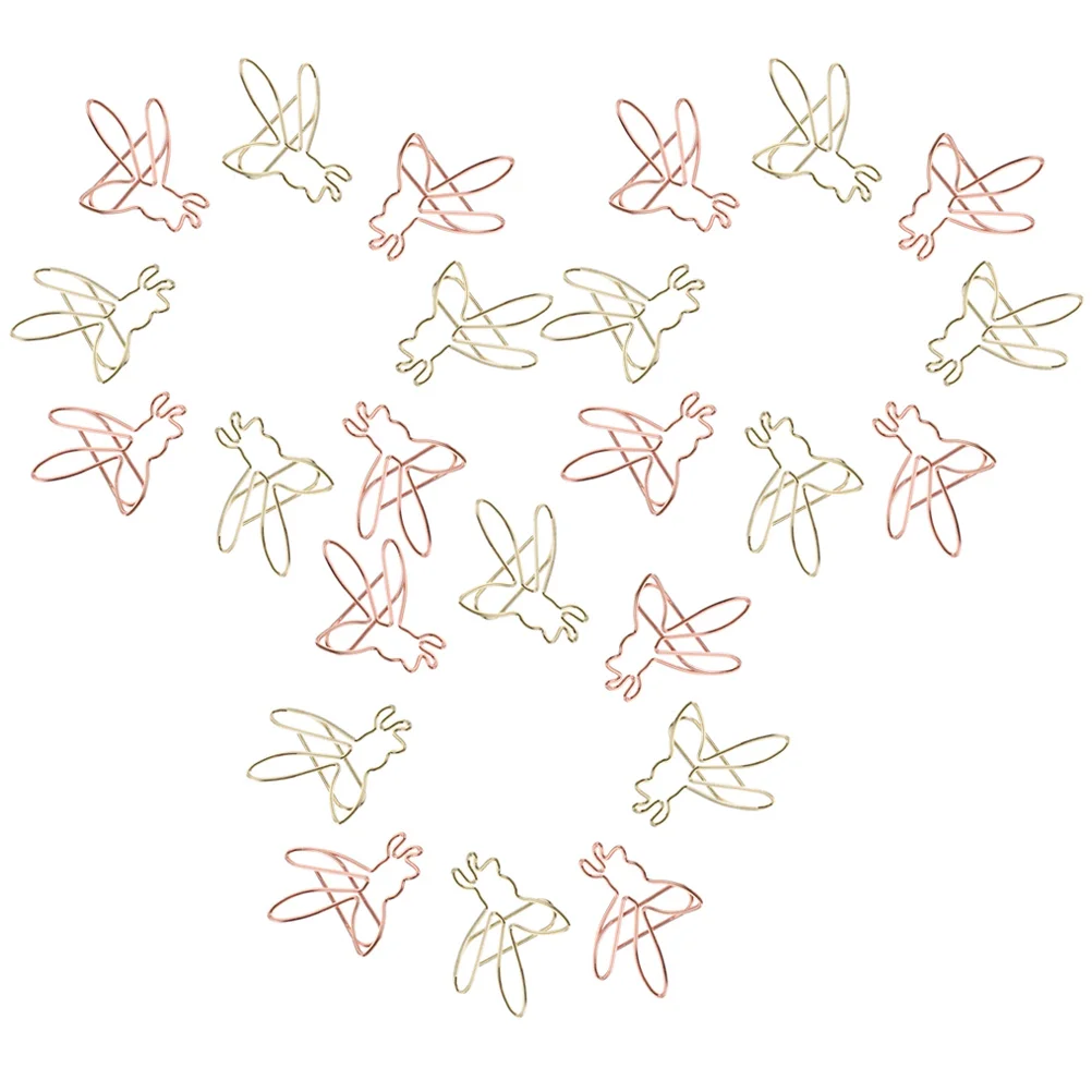 

24 шт., декоративные бумажные зажимы в виде пчелы