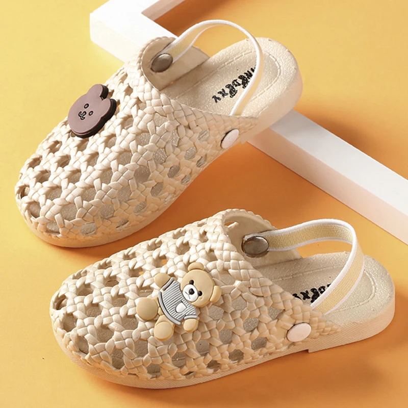 

Gladiator Sole Wear Beach Hollow Outdoor Baby Non-slip Slide First Weave Cut-out Girls Summer Toddler Sandals Shoes Walkers Soft