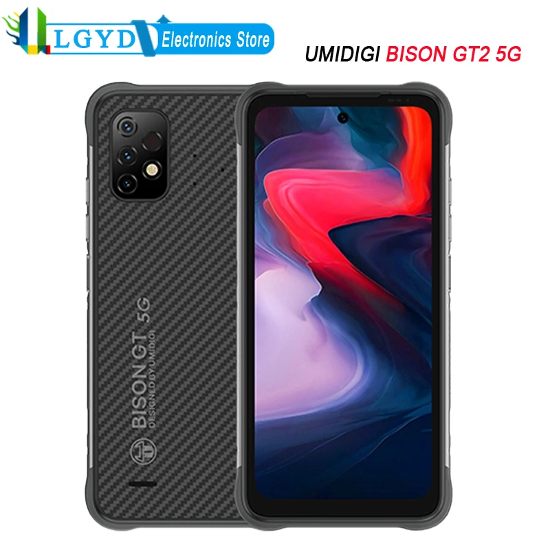 

UMIDIGI BISON GT2 5G Rugged Phone 8GB RAM 128GB ROM 6.5'' Android 12 Dimensity 900 5G Octa Core 5G Network NFC Face Unlock 64MP