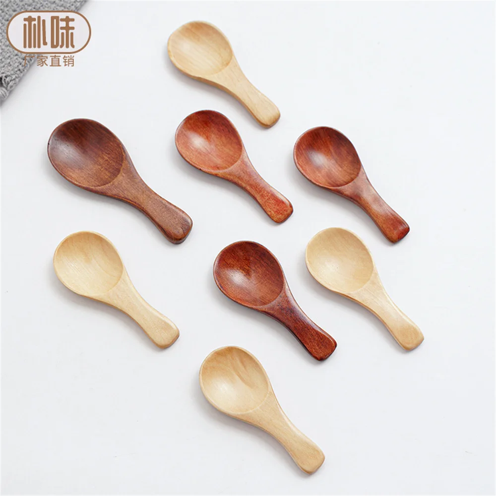

Wooden Spoon Natural Wooden Spoon Condiment Seasoning Spoon Mini Scoop Spoon Small Wooden Spoon Children Spoon Kitchen Gadgets
