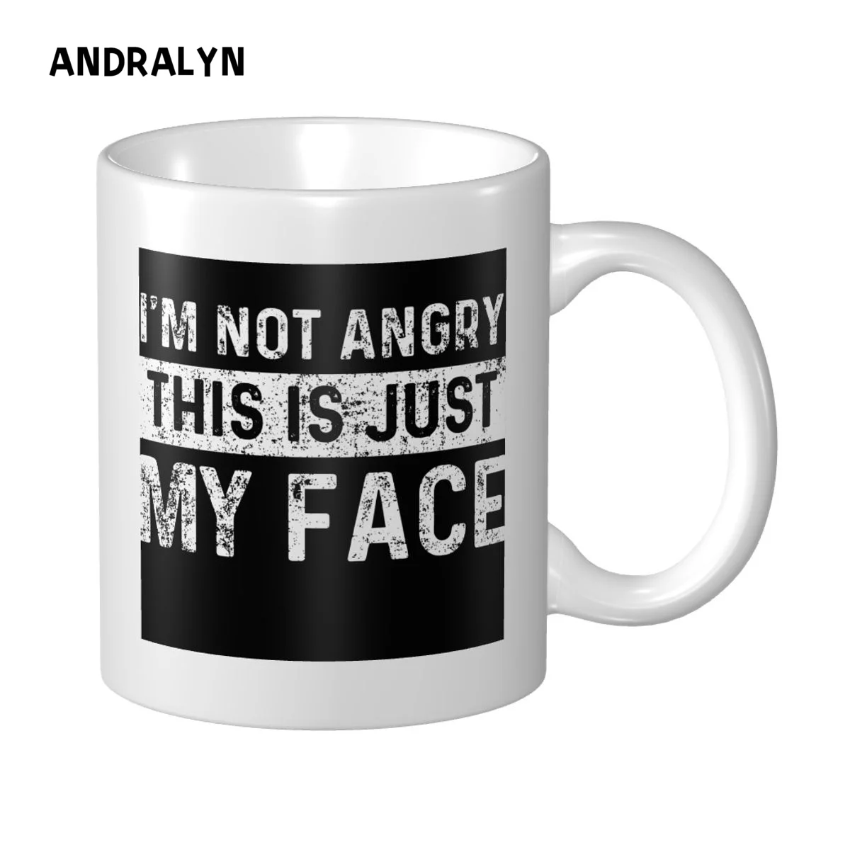 

I M Not Angry This Is Just My Face 10oz Ceramic Mug Personalized Print Picture Photo Stranger Things Mugs Cups