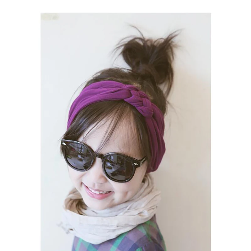 

new hot sale top quality children headbands girls head wraps Baby Turban Headband Elasticity Knot Headband