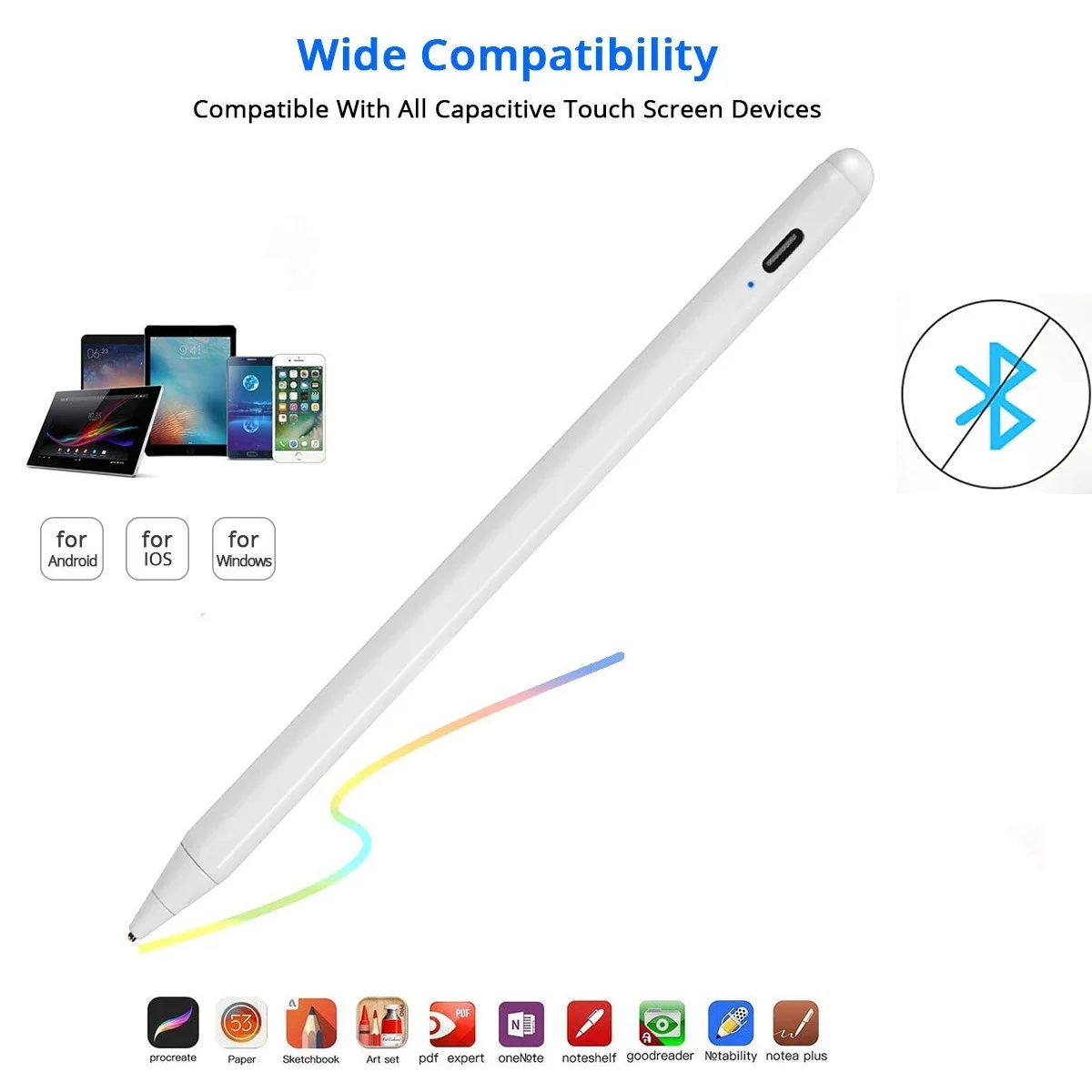 

Универсальный стилус для планшета Apple, ручка для рисования, подходит для Android, IOS, Lenovo, Samsung, Xiaomi Pad 5
