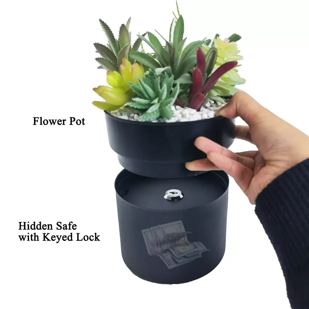 

LARGE Flower Pot Hidden Safe Lock Box Surprise Secret Hideaway Plant Stash Hide Money, Keys, Jewlery Organizer Other Valuables