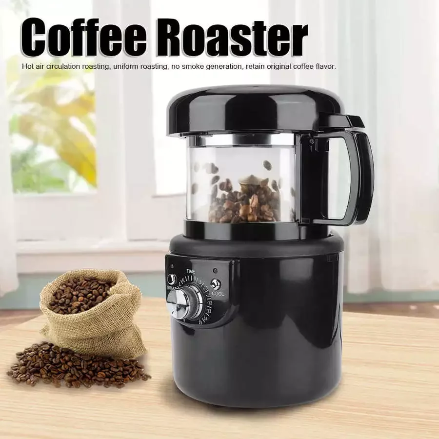 

Full Automatic Coffee Machine 2 in1 Roasting Cooling Coffee Roaster Home Kitchen Electric Coffee Beans Grinder EU Plug 220-240V