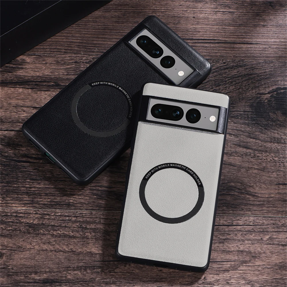 

Leather Case For Google Pixel 7 Pro 7 6 Pro 6 5 Wireless Charge Magnet For Magsafe Cover Shockproof Soft Shell Pixel 7 Pro Funda