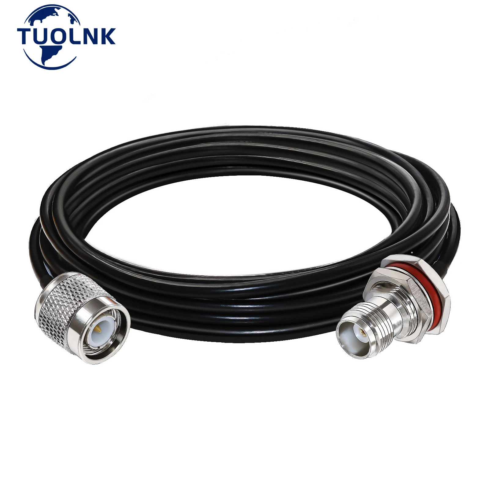 

TNC Jumper Cable RG58 TNC Male Plug to TNC Female Bulkhead WiFi Antenna Extension Cable Low Loss Coaxial Cable 30cm 50cm 1M-5M