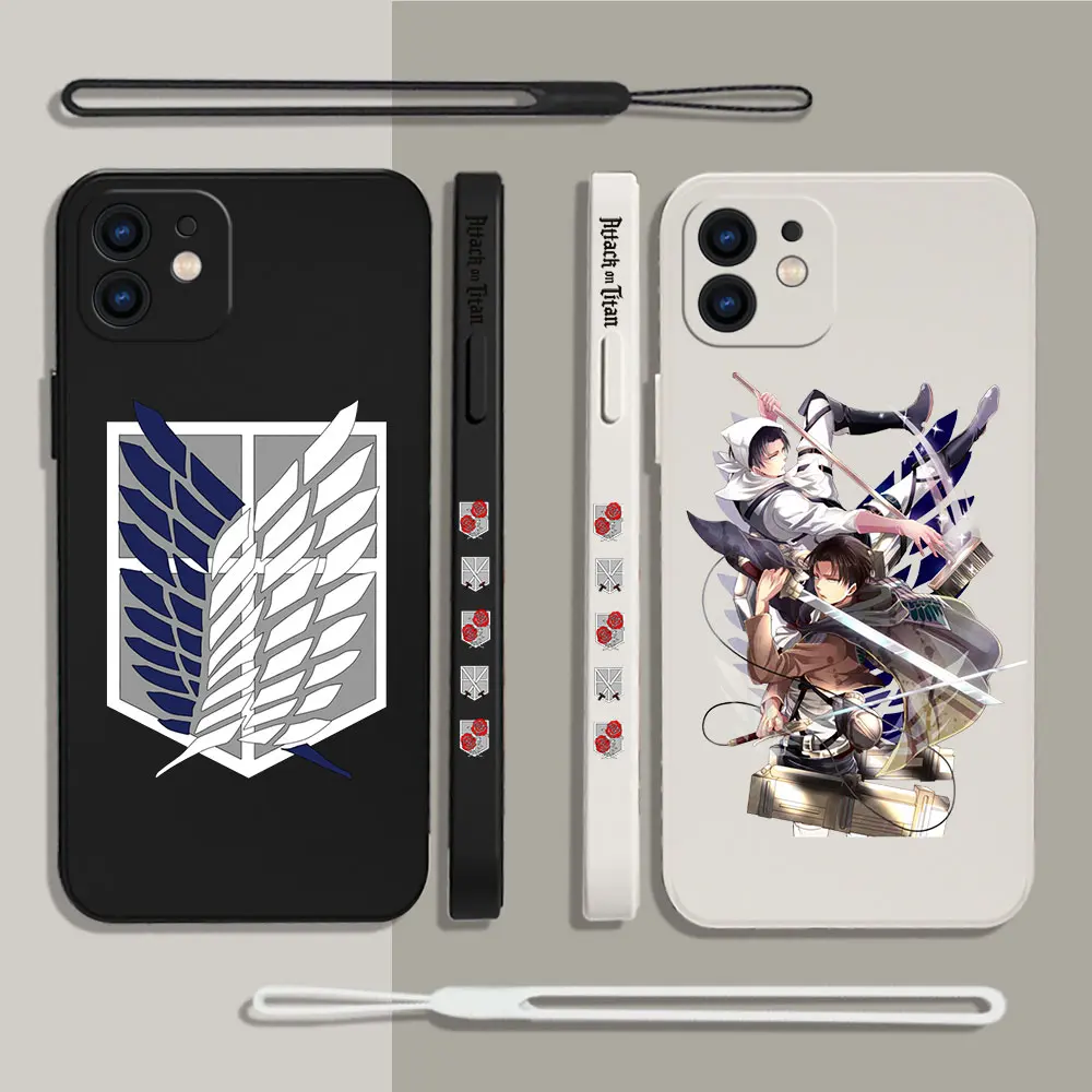 

Anime Attack on Titan Phone Case For Xiaomi Redmi Note 12 11 11T 10 10S 9 Pro Plus 10C 9A 9C 9T K40 K50 K60 4 5G With Hand Strap