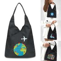 2022 women shoulder bags underarm bag travel organizer female portable foldable casual shopping pouch travel print wild handbags