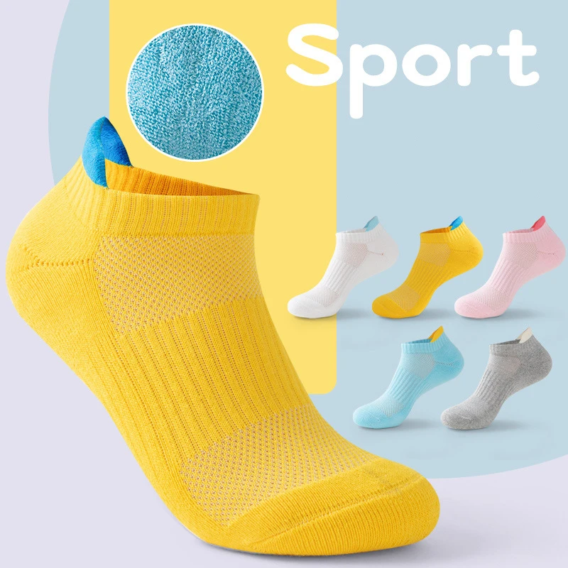 Socks Women Workplace Summer Outdoor Running Spring Autumn Terry Sweat Absorbent Breathable Deodorant Cotton Socks