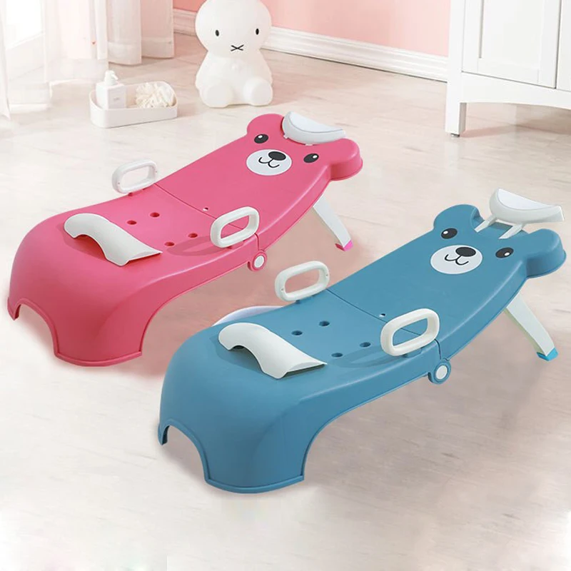 1-8Years Children's Shampoo Chair Baby Shampoo Artifact Child Shampoo Bed Foldable Can Sit Lying Home Shampoo Chair For Kids