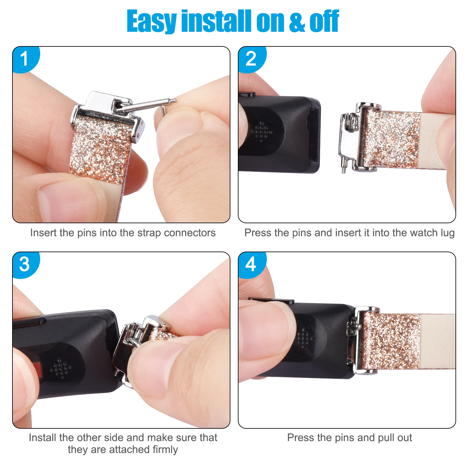 Leather Strap for Fitbit Inspire HR Band Bracelet Replacement Leather Smartwatch Band Wriststrap for Fitbit Inspire HR Watchband