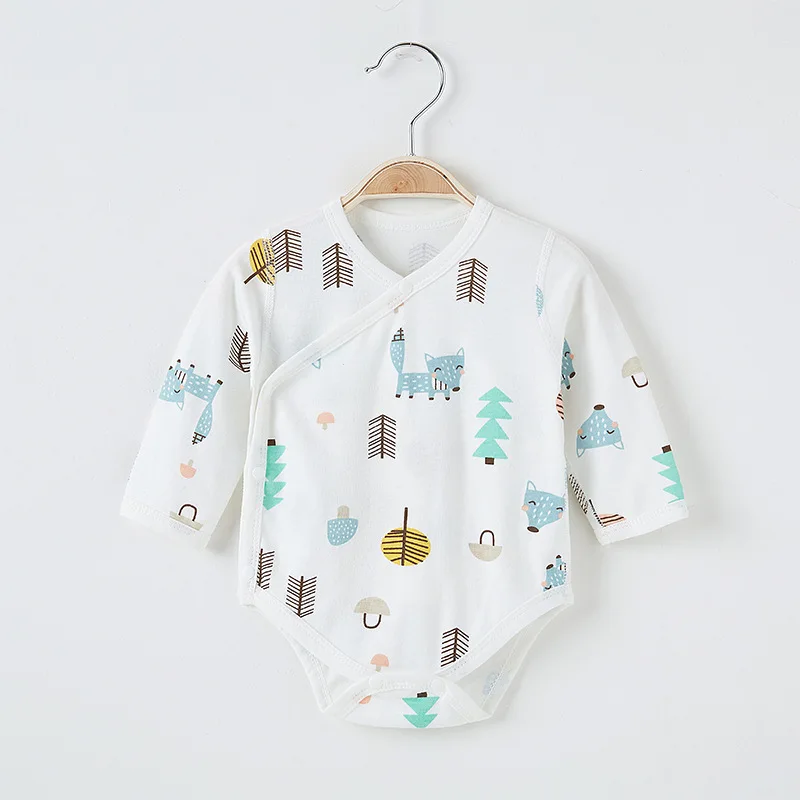 

Baby Boy Clothes Long Sleeve Bodysuit NewBorn Romper Toddle Girl V-Neck Cotton Spring Print Rompers One-piece Infant 0-24M
