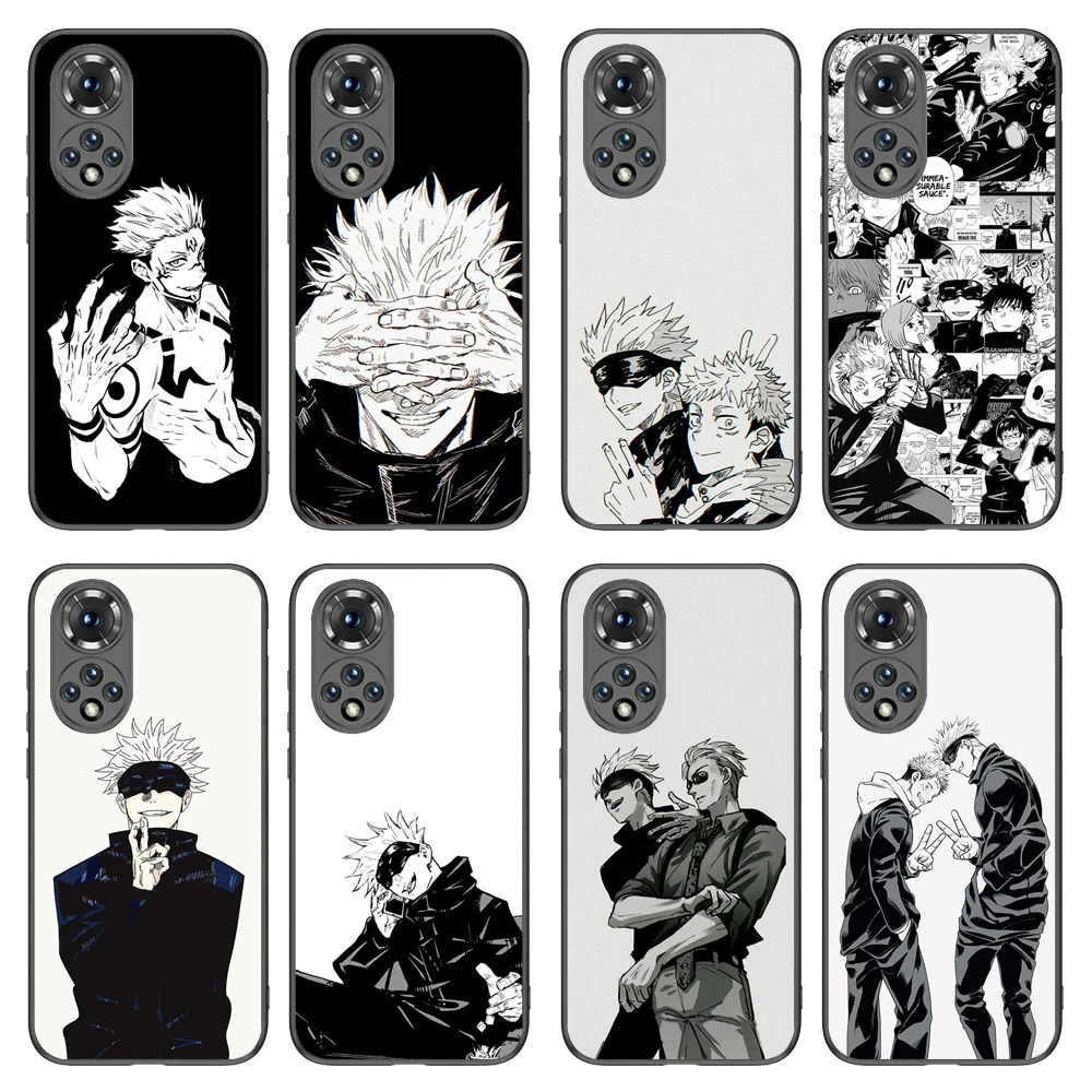 

Anime Jujutsu Kaisen Phone Case For Huawei P30 P40 P50 Pro Mate 40 40PRO HONOR 50 50Pro 50SE Non-Slip Frame Case