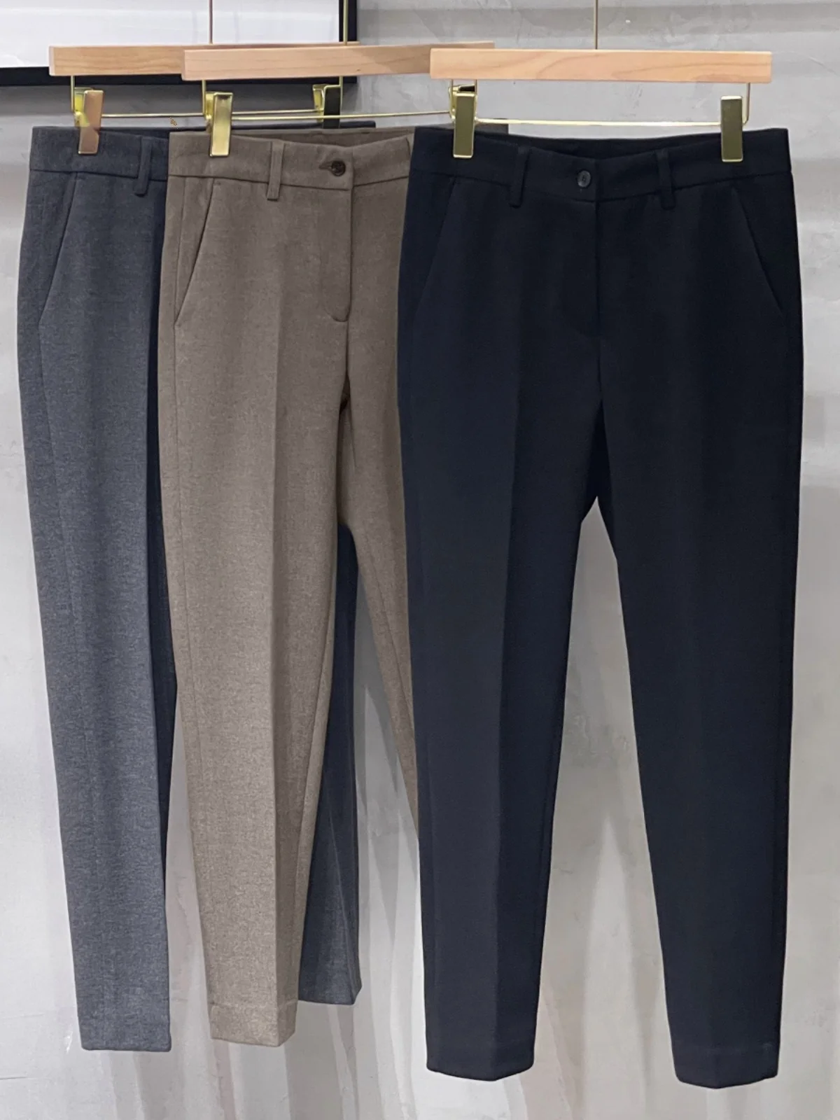 Зимний шерстяной офисный костюм брюки мужские тонкие шерстяные в британском