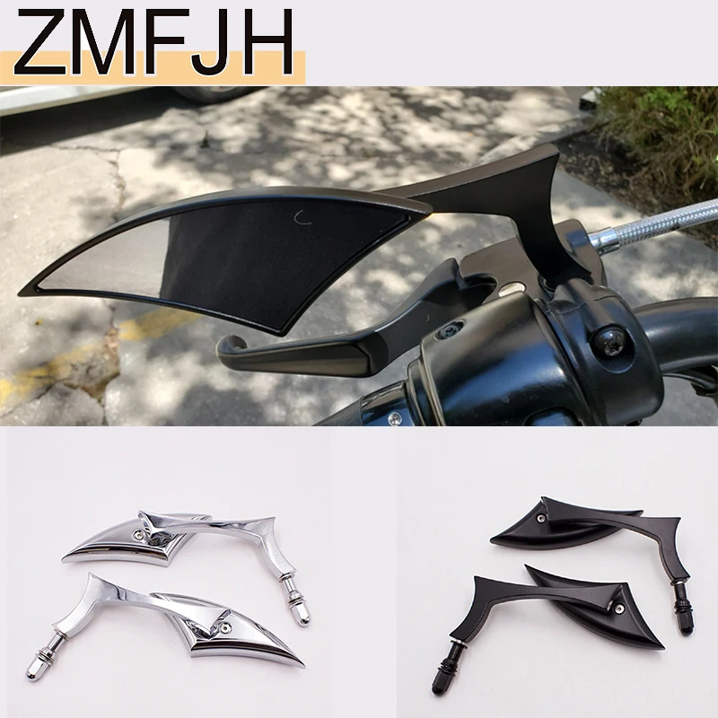 

2pcs Motorcycle Blade Side Mirrors Custom Chrome Chopper Cruiser Mirror For Harley Yamaha Honda Suzuki Kawasaki BMW