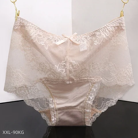 Modal cotton seamless women's briefs transparent lace panties women's high waist plus size underwear women's sexy underwear